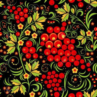 18793590-Khokhloma-Seamless-Pattern-Background-Stock-Vector